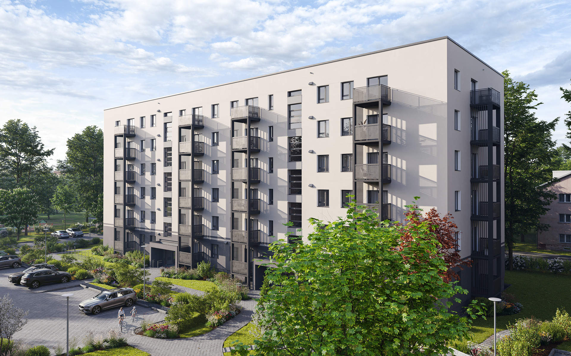 Jaunie projekti Rīgā "Šampētera kvartāls" Stendes iela pirkt jaunu dzīvokli Pārdaugavā Bonava pārdod dzīvokļus jaunajā projektā Šampēterī Āgenskalnā Torņakalnā